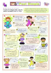English Worksheet: What did you do at Easter?   -   3 dialogues to complete with the Past Simple