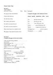 English worksheet: video  worksheet 