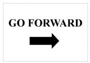 English Worksheet: Direction Commands Flash Cards