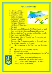 English Worksheet: Simple story about Ukraine