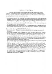 English Worksheet: Vignette Revision