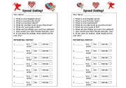 speed dating activity esl