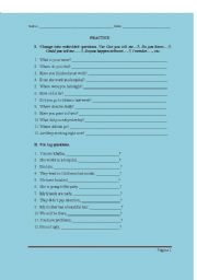 English Worksheet: Tag and embedded questions exercises