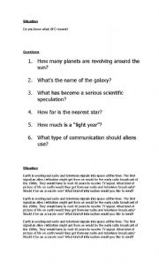 English worksheet: UFOS