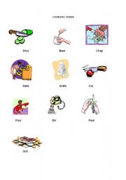 English Worksheet: cooking verbs