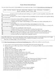 English Worksheet: Street, avenue, alley, byway, road? Differences among these