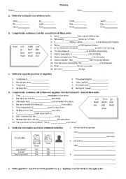 English Worksheet: Simple  Present Practice