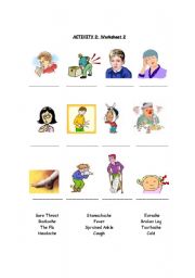 English Worksheet: health problems