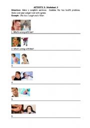 English Worksheet: health problems