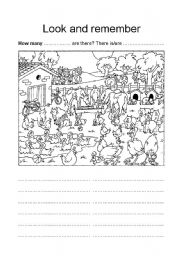 English Worksheet: look at the picture and write what can you see