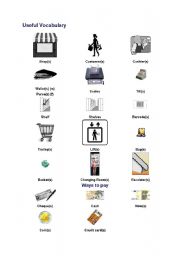 English Worksheet: shopping vocab