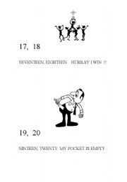English Worksheet: one,two buckle my shoe  - 2nd part