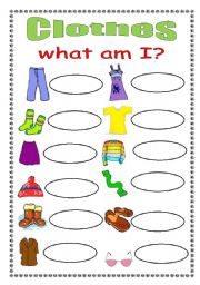 English Worksheet: Clothes - writing