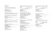 English Worksheet: Gap-fill for the song We Rock