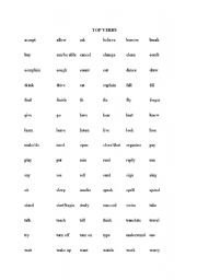 English worksheet: Verbs