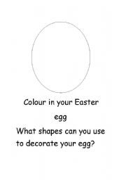 English Worksheet: make your own easter egg