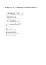 English Worksheet: Sea of Love listening activity and gap fill 