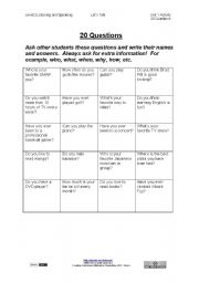 English worksheet: english