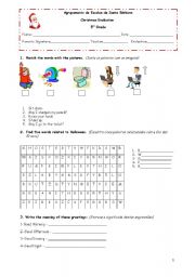 English worksheet: Evaluation test