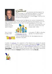 English Worksheet: The Simpsons. Reading Comprehension