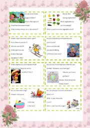 English Worksheet: Communicative cards for the little ones