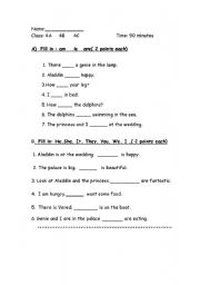 English Worksheet: exercises + reading text+ a writing activity