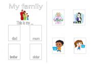 English worksheet: My family