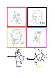 English Worksheet: Colors ASL 