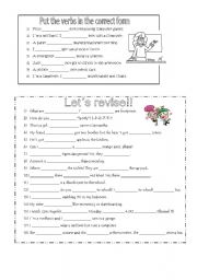 English Worksheet: Revision HAPPY STREET 2