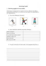 English Worksheet: Talking about yourself - Exercises