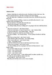 English Worksheet: Chicken Little | Story Telling