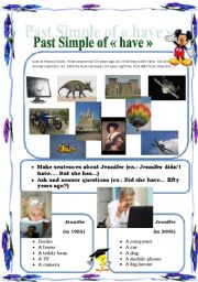 English Worksheet: Past simple of 
