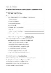English Worksheet: if and wish clauses