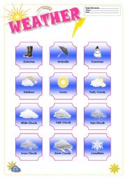 English Worksheet: weather