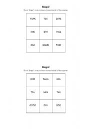 English worksheet: minimal pairs