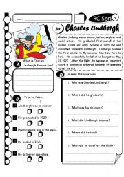 English Worksheet: RC Series Level 1_34 Charles Lindbergh