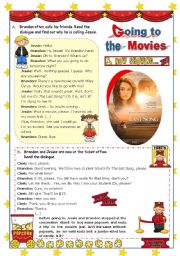 English Worksheet: Going to the Movies  -   Inviting a friend  +  Buying tickets   -  Focus on Reading and Speaking