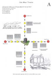 English Worksheet: Directions on the train
