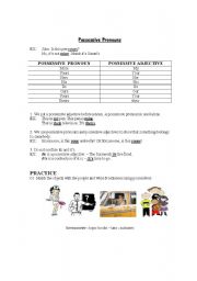 English worksheet: Possessive Pronouns