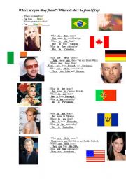 Countries and Nationalities (Answer Key)