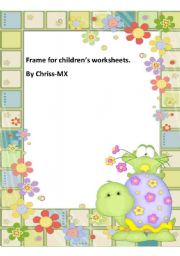 Turtle & Frog (Frame For Children)