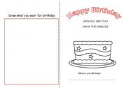 English Worksheet: Birthday