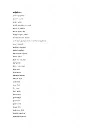 English Worksheet: adjetivos