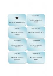 English Worksheet: Antonyms Game