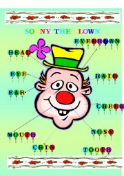 English worksheet: Sonny the clown