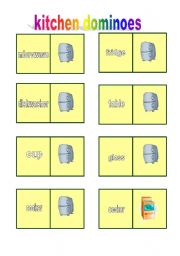 English Worksheet: kitchen dominoes (09.04.10)