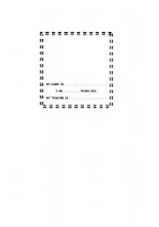 English Worksheet: PERSONAL INFORMATION