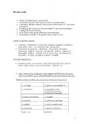 English worksheet: MASS MEDIA