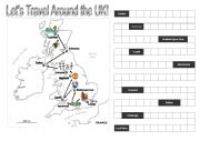 English Worksheet: Point / Progress / Reward / sheet : Travel around the UK