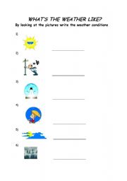 English worksheet: Weather